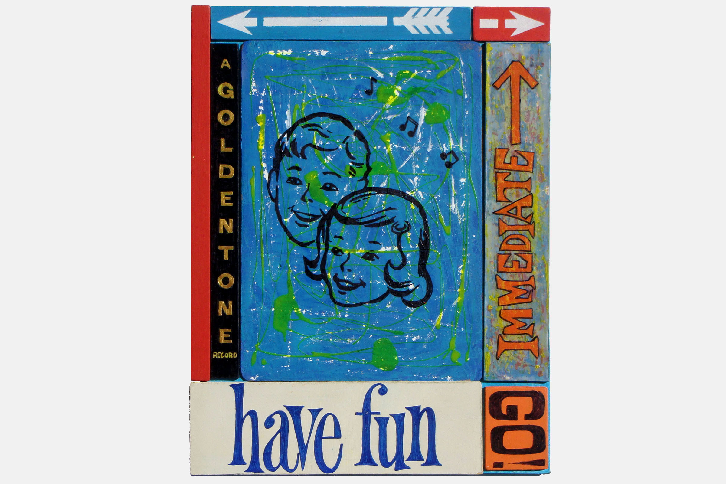 GOLDENTONE<br>Acrylic paint on Plywood<br>41 x 31cm